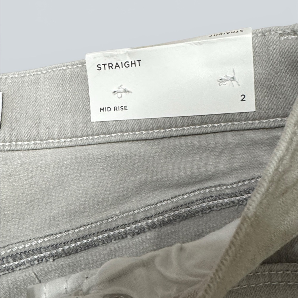 NWT LOFT Gray Straight Mid-Rise Jeans - Picture 4 of 9